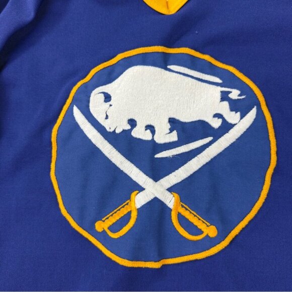 Vintage Buffalo Sabres Men's Size Small 90's Maska Gilbert Perrault NHL Jersey - Picture 6 of 11